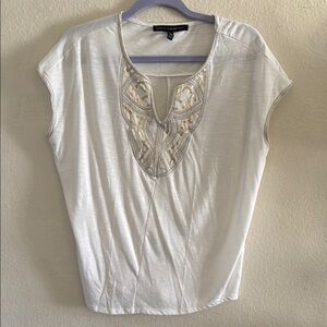 White Embellished Top by White House Black Market
